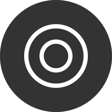 Dairesel disk simgesinin vektör illüstrasyonu