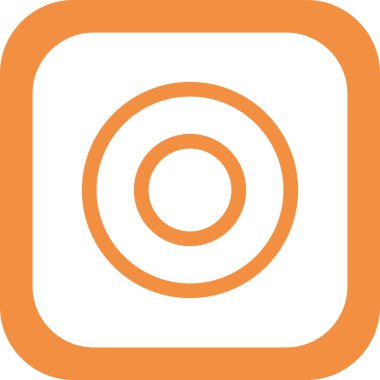 Dairesel disk simgesinin vektör illüstrasyonu