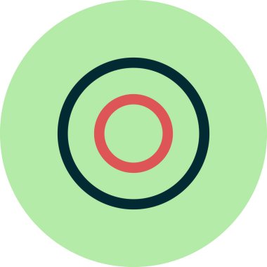 Dairesel disk simgesinin vektör illüstrasyonu