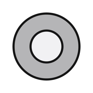 Dairesel disk simgesinin vektör illüstrasyonu