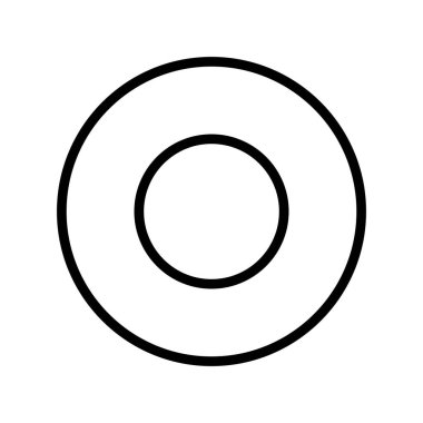 Dairesel disk simgesinin vektör illüstrasyonu