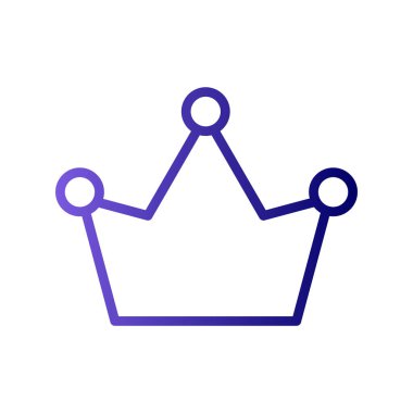 Taç ikonu. Basit illüstrasyon, web tasarımı