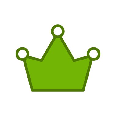 Taç ikonu. Basit illüstrasyon, web tasarımı