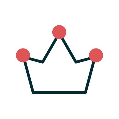 Taç ikonu. Basit illüstrasyon, web tasarımı