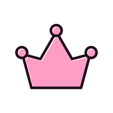 Taç ikonu. Basit illüstrasyon, web tasarımı