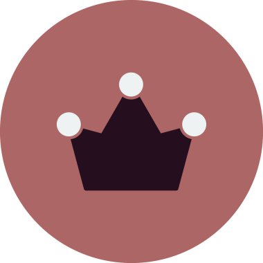 Taç ikonu. Basit illüstrasyon, web tasarımı