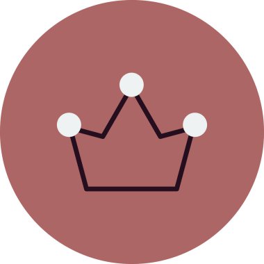 Taç ikonu. Basit illüstrasyon, web tasarımı