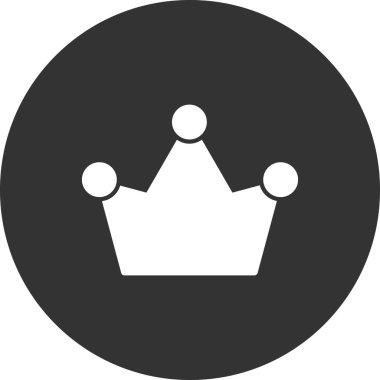Taç ikonu. Basit illüstrasyon, web tasarımı