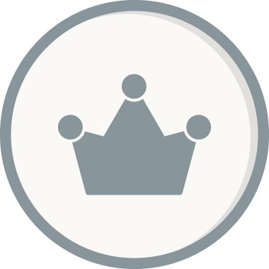 Taç ikonu. Basit illüstrasyon, web tasarımı