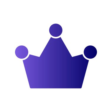 Taç ikonu. Basit illüstrasyon, web tasarımı