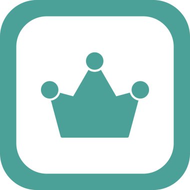 Taç ikonu. Basit illüstrasyon, web tasarımı