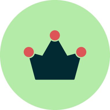 Taç ikonu. Basit illüstrasyon, web tasarımı