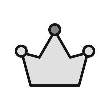 Taç ikonu. Basit illüstrasyon, web tasarımı