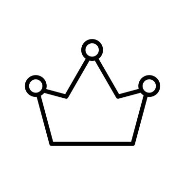 Taç ikonu. Basit illüstrasyon, web tasarımı