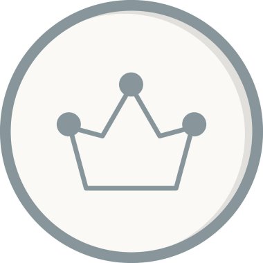 Taç ikonu. Basit illüstrasyon, web tasarımı