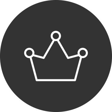 Taç ikonu. Basit illüstrasyon, web tasarımı