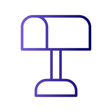 Posta kutusu simgesi, vektör düz illüstrasyon 