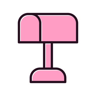 Posta kutusu simgesi, vektör düz illüstrasyon 