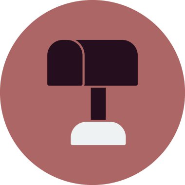 Posta kutusu simgesi, vektör düz illüstrasyon 