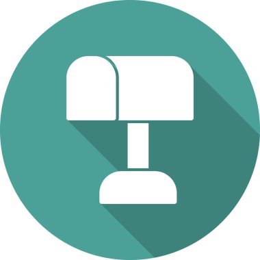 Posta kutusu simgesi, vektör düz illüstrasyon 