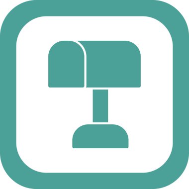 Posta kutusu simgesi, vektör düz illüstrasyon 