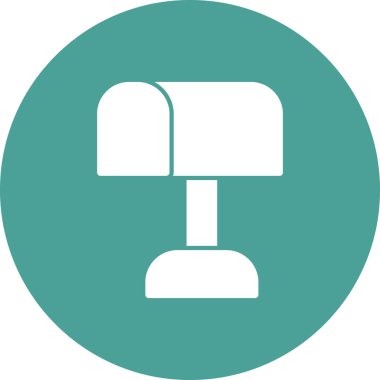 Posta kutusu simgesi, vektör düz illüstrasyon 