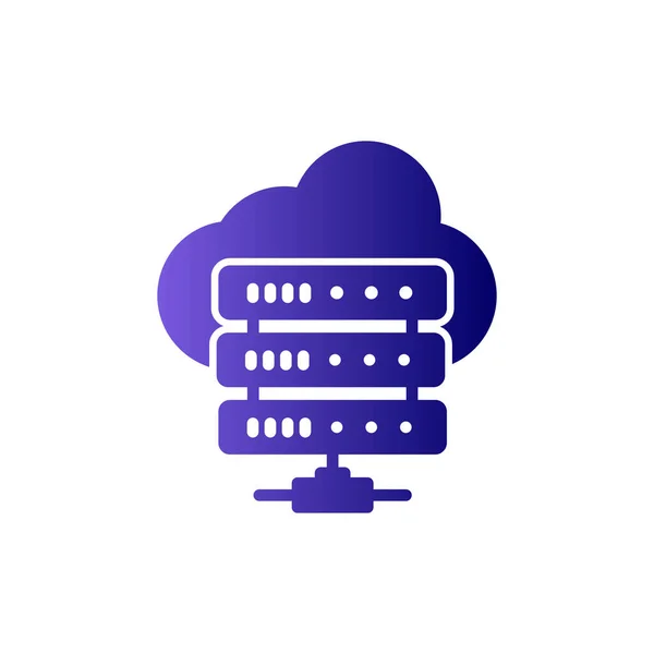 Cloud Computing Data Storage Database Server Hosting Computer Web Vector — ストックベクタ