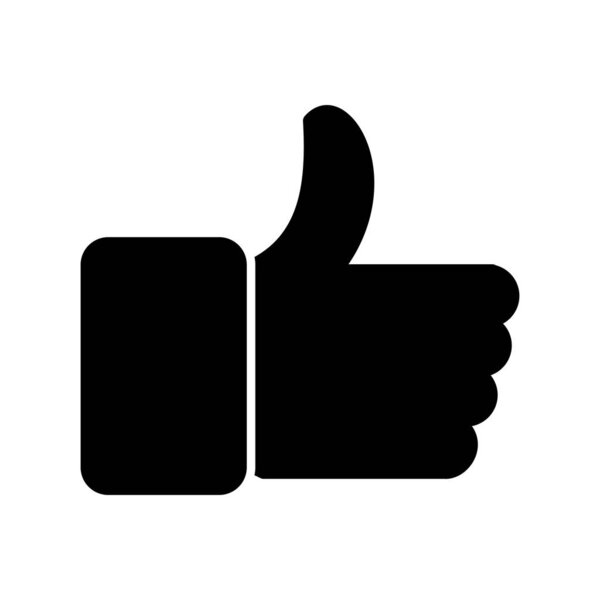 thumb up icon in trendy style isolated background