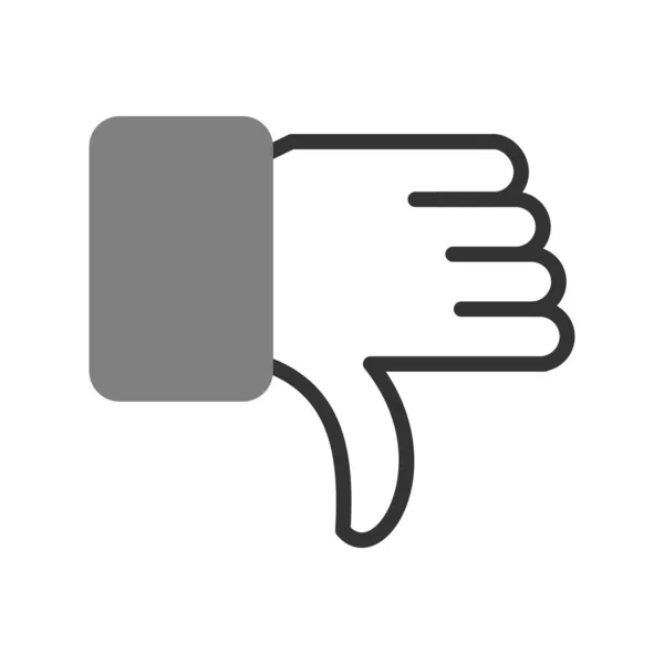 Великий Палець Вниз Значок Плоскому Стилі Векторна Ілюстрація — стоковий вектор