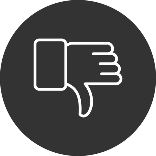 Dislike Sign Vector Illustration Icon — стоковый вектор