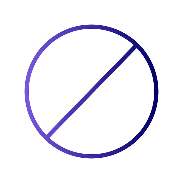 block sign, linear vector illustration