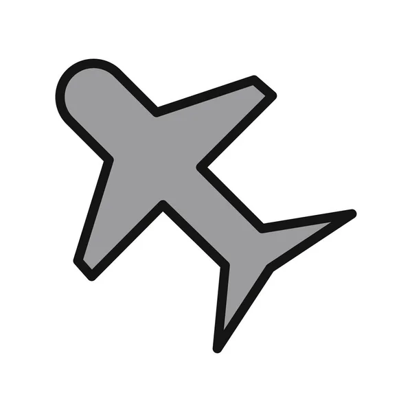Vector Illustration Airplane Flying Icon — Stock Vector