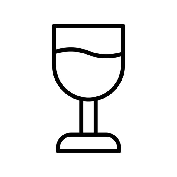 Винний Скляний Значок Векторна Ілюстрація — стоковий вектор