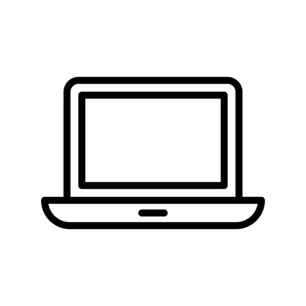 Laptop Monitor Ikon Vektor Lapos Illusztráció — Stock Vector