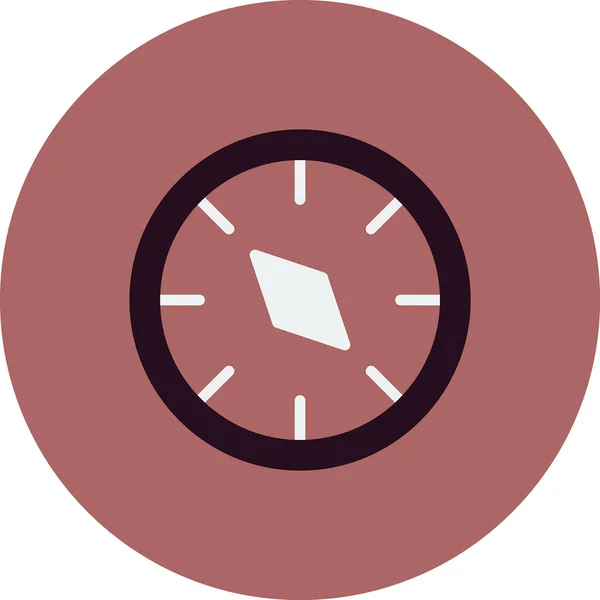 Kompass Flache Ikone Vektor Illustration — Stockvektor
