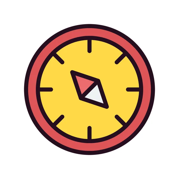 Compass Flat Icon Vector Illustration — Stock Vector