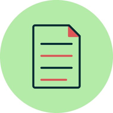 Belge simgesinin vektör illüstrasyonu