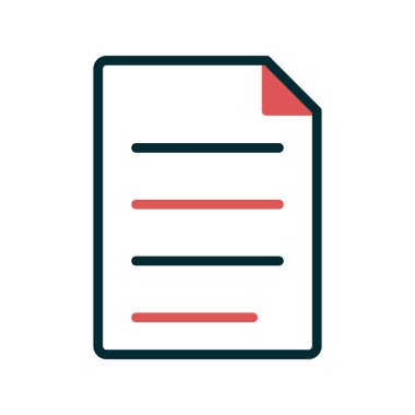 belge simgesi vektör illüstrasyonu