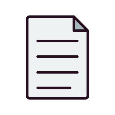 belge simgesi vektör illüstrasyonu