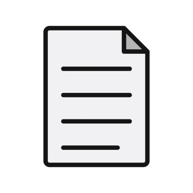 Belge Dosyası. Vektör illüstrasyonu