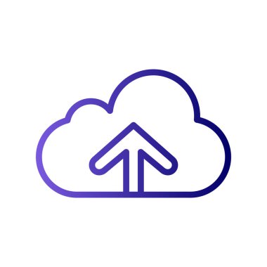 bulut bilgisayarı gönderme vektör simgesi 