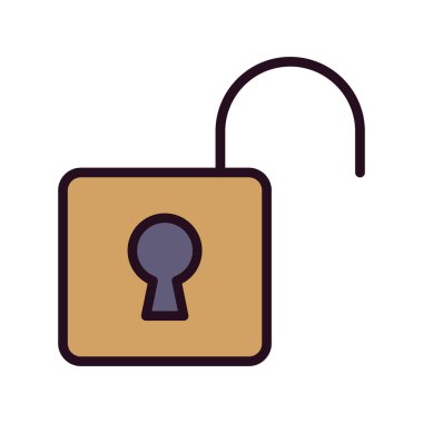 asma kilit ikon vektör çizimi