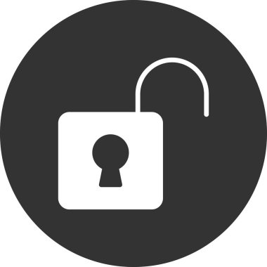 Kilit. Web simgesi basit illüstrasyon