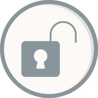 Kilit. Web simgesi basit illüstrasyon