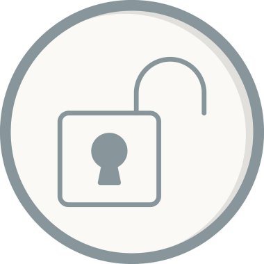 Kilit. Web simgesi basit illüstrasyon