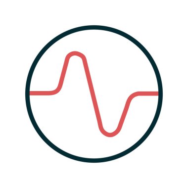 Tek ve ince bir ikonun basit çizgi çizimi, vektör illüstrasyonu