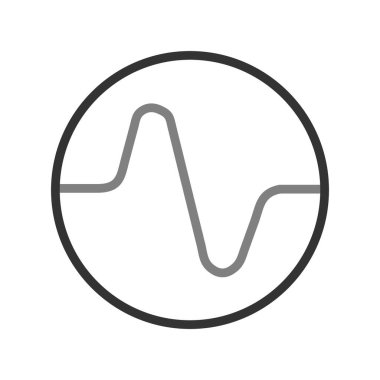 Tek ve ince bir ikonun basit çizgi çizimi, vektör illüstrasyonu