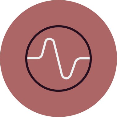 Tek ve ince bir ikonun basit çizgi çizimi, vektör illüstrasyonu