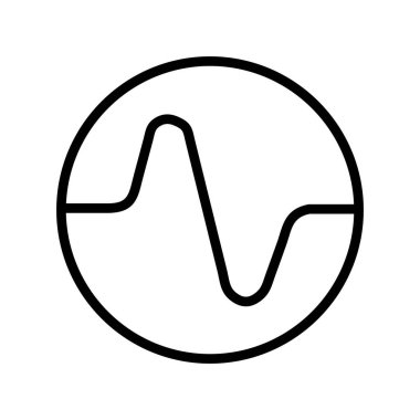 Tek ve ince bir ikonun basit çizgi çizimi, vektör illüstrasyonu