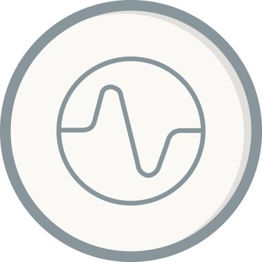 Tek ve ince bir ikonun basit çizgi çizimi, vektör illüstrasyonu